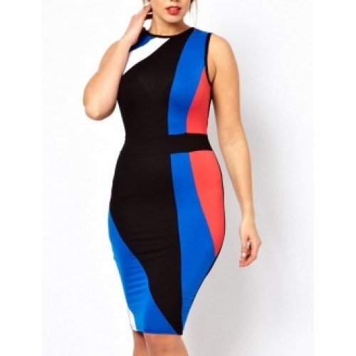 Plus Size Blue Bodycon Dress : Make Your Evening Special