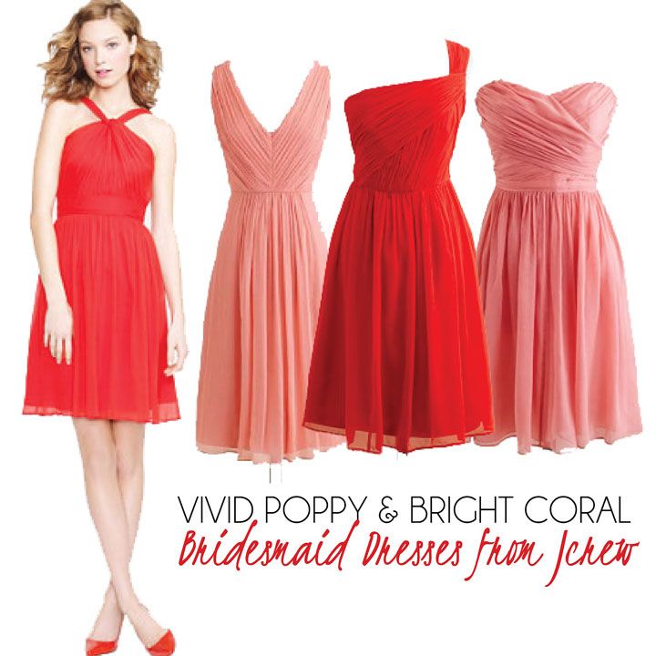 Poppy Colored Bridesmaid Dresses & The Trend Of The Year