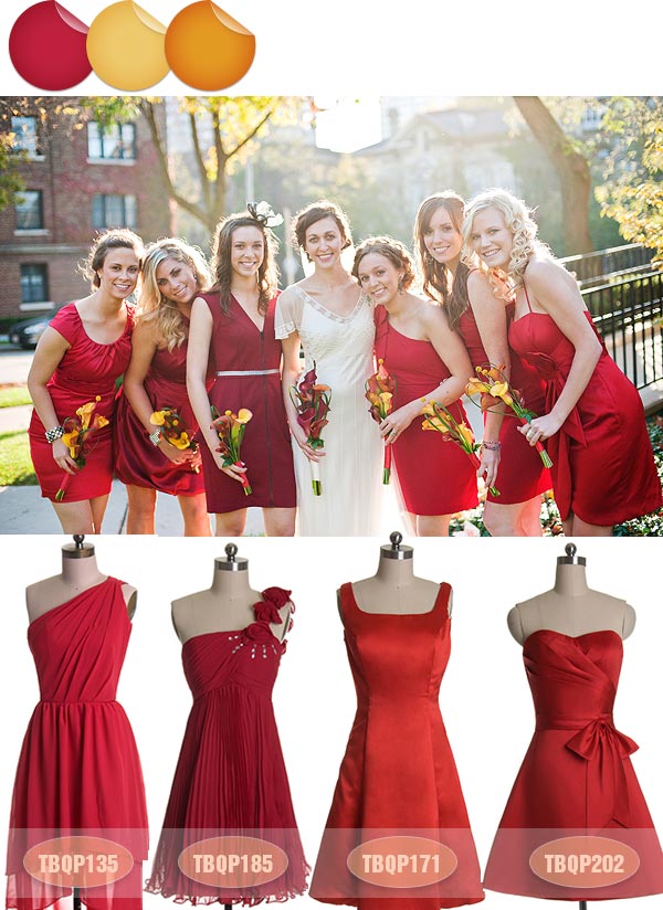 Red And Orange Bridesmaid Dresses And Choice 2017