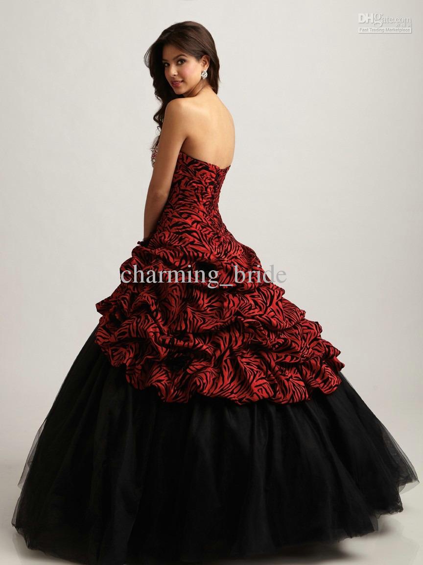 Red Black And Gold Prom Dresses - Online Fashion Review