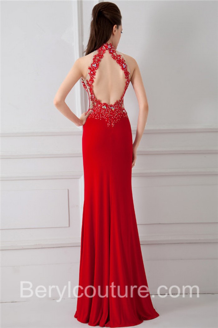 Red Jersey Prom Dress & Elegant And Beautiful