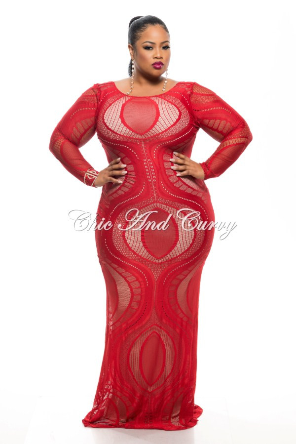 Red Plus Size Bodycon Dress And Fashion Week Collections