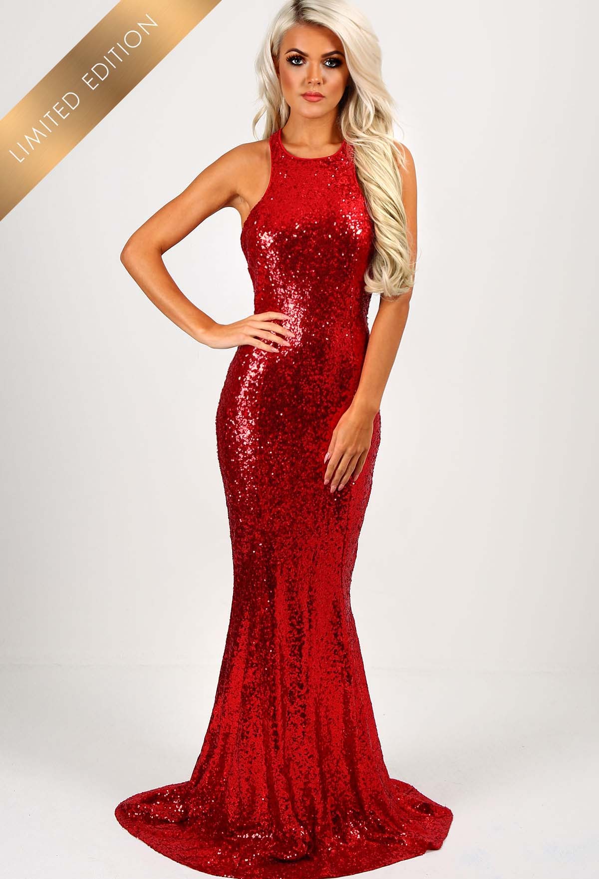 Red Sequin Backless Dress & How To Look Good 2017-2018
