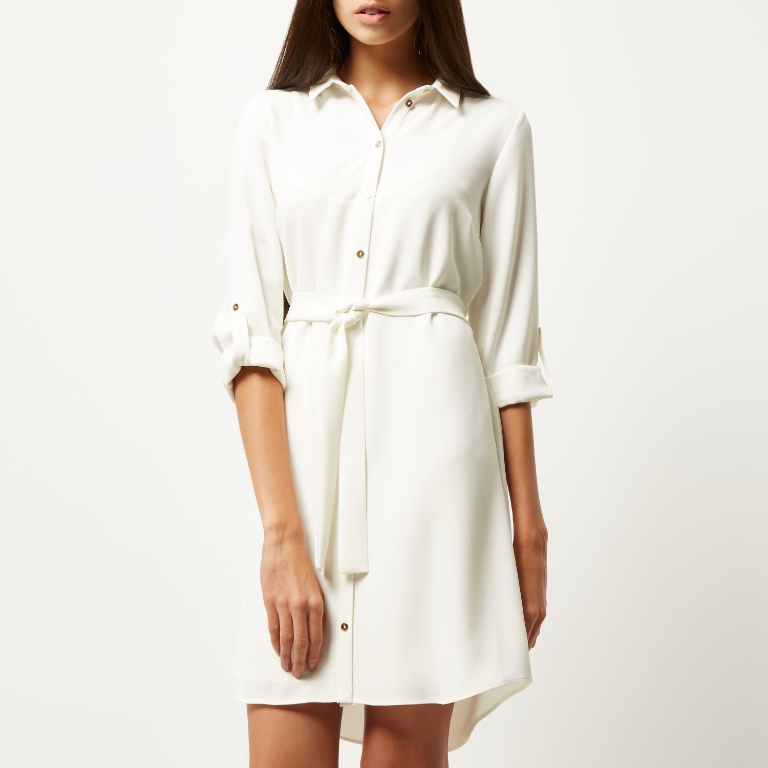River Island White Lace Shirt Dress : Elegant And Beautiful