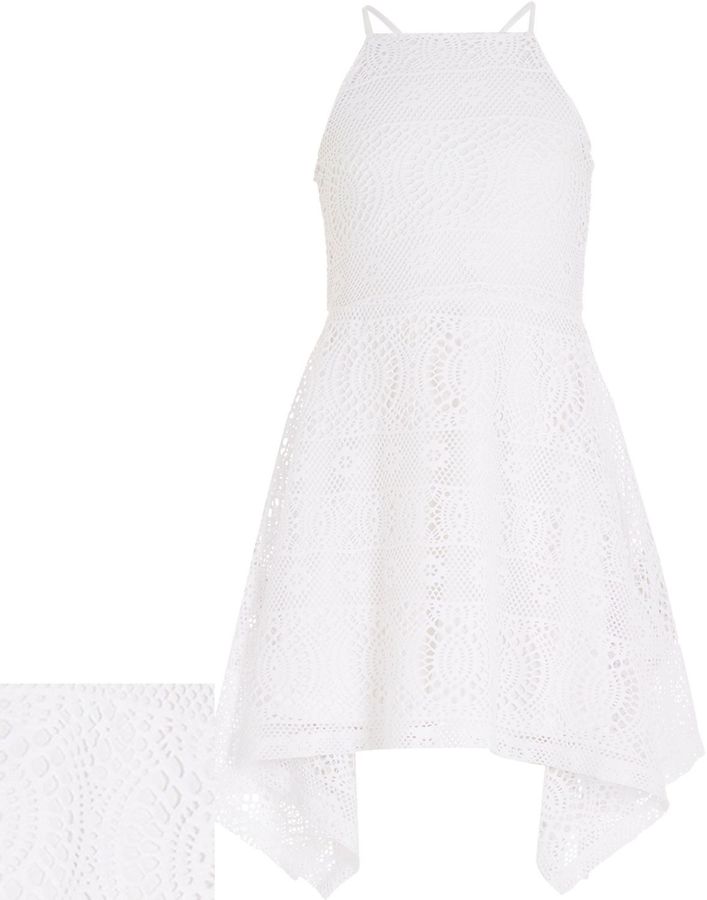 River Island White Lace Shirt Dress : Elegant And Beautiful