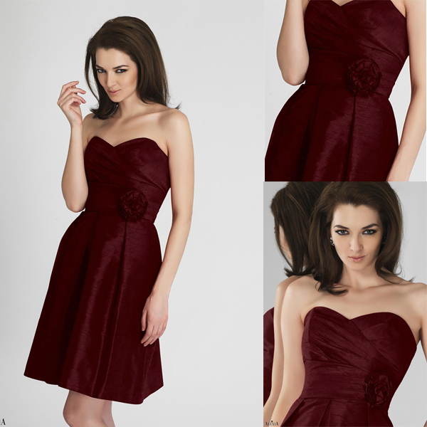 Short Dark Red Bridesmaid Dresses : 2017-2018 Fashion Trend