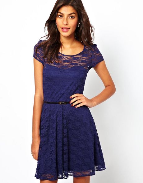 Short Sleeve Navy Blue Dress - Make You Look Like A Princess