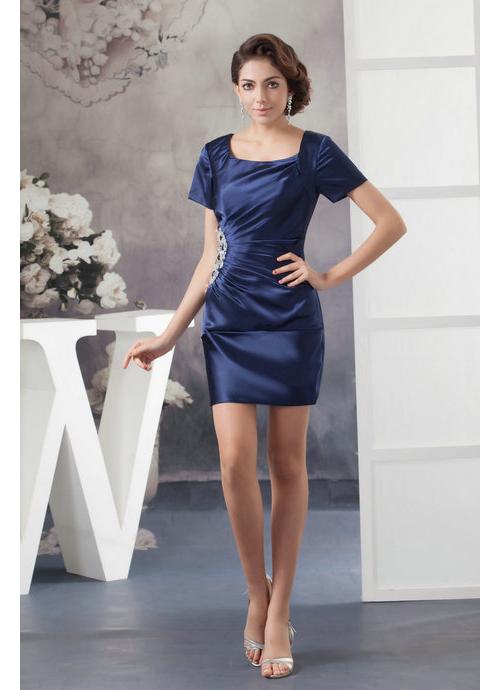 Short Sleeve Navy Blue Dress - Make You Look Like A Princess