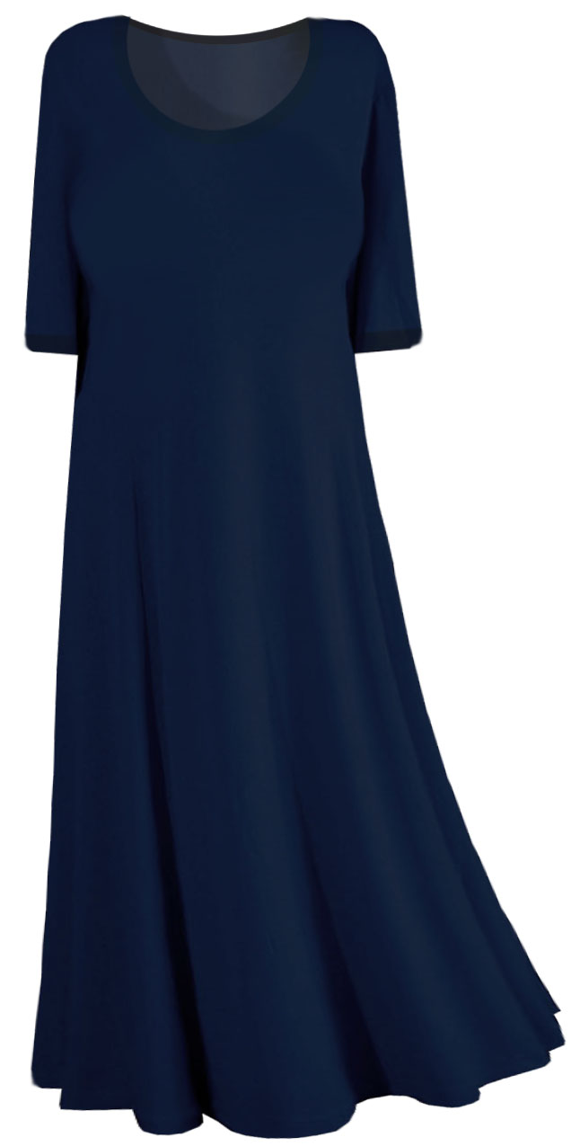 Short Sleeve Navy Blue Dress - Make You Look Like A Princess