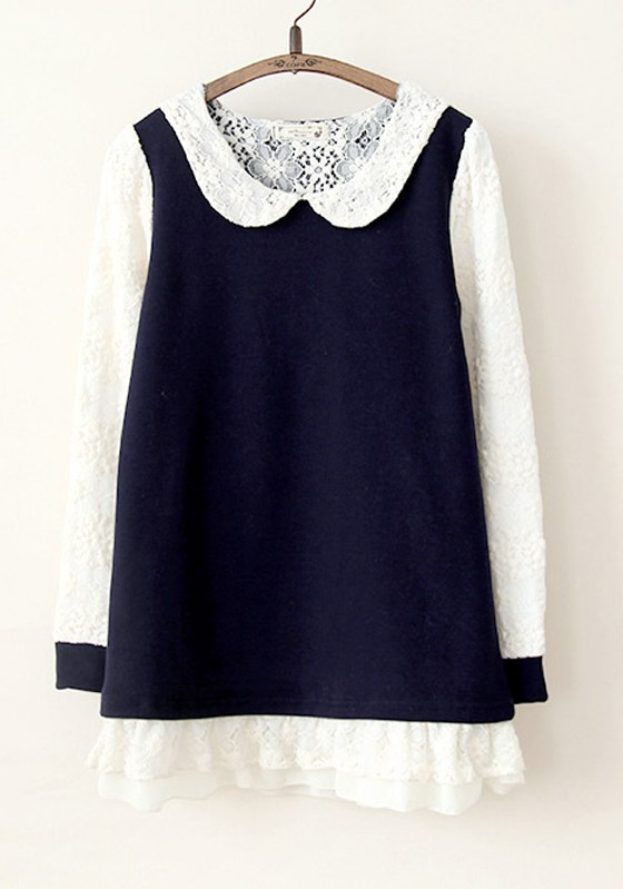 Short Sleeve Navy Blue Dress - Make You Look Like A Princess