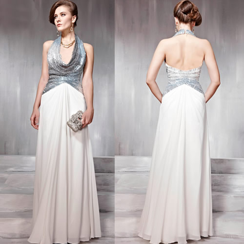 White And Silver Gown & Always In Fashion For All Occasions