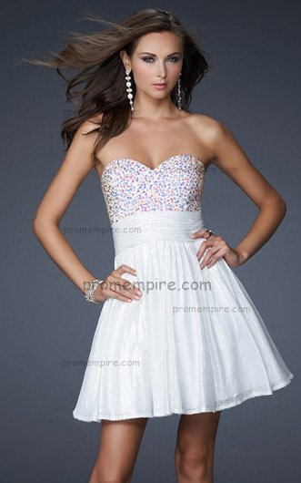 white sparkly dress short