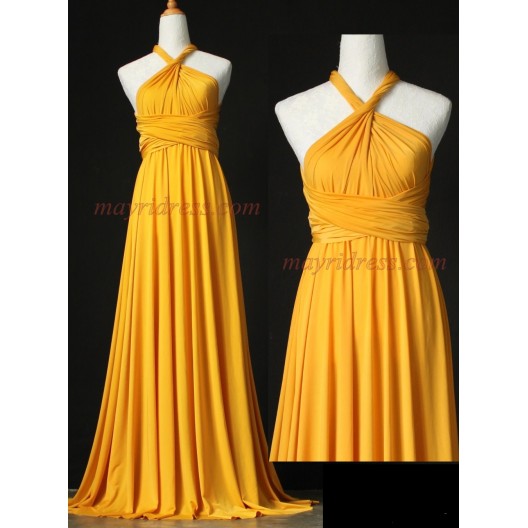 Yellow Full Length Dress : 2017-2018 Fashion Trend