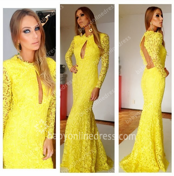 Yellow Full Length Dress : 2017-2018 Fashion Trend