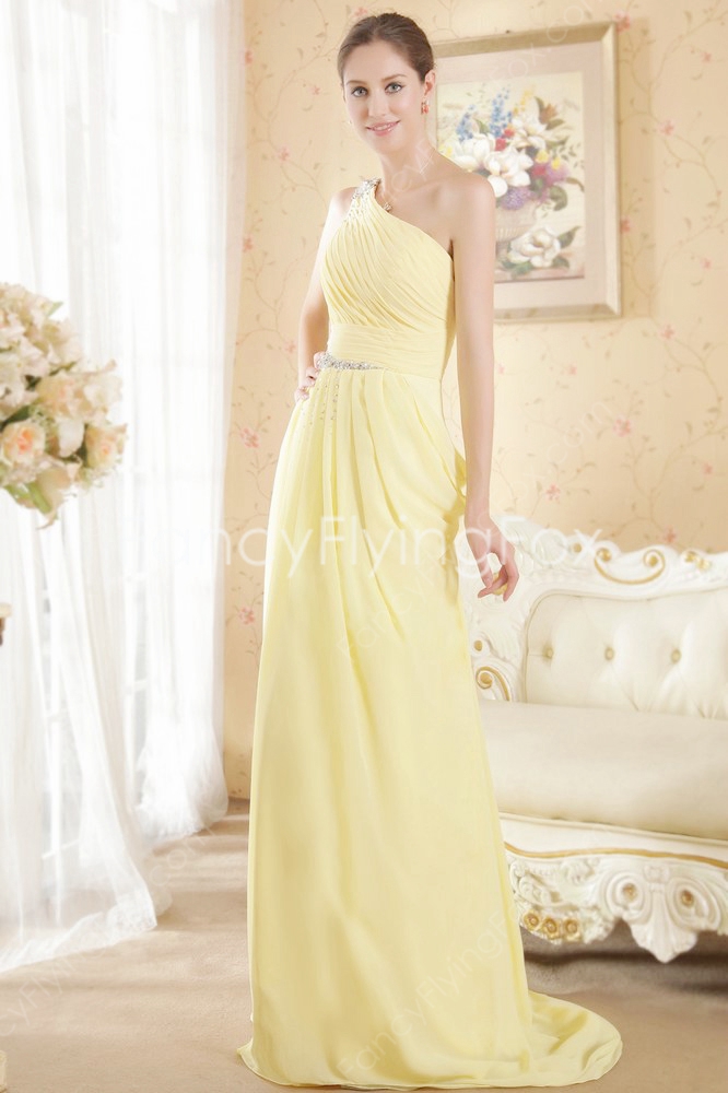 Yellow Full Length Dress : 2017-2018 Fashion Trend