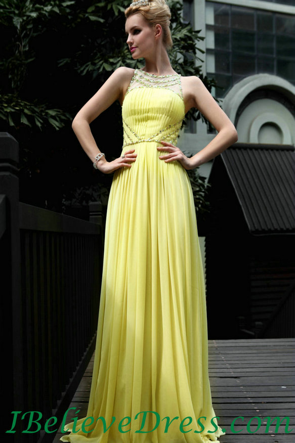 Yellow Full Length Dress : 2017-2018 Fashion Trend