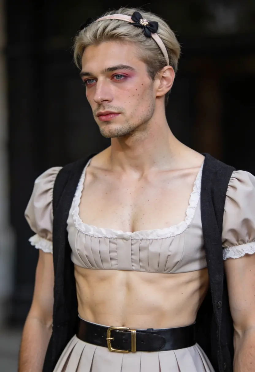 crossdressing boy belt outer layer