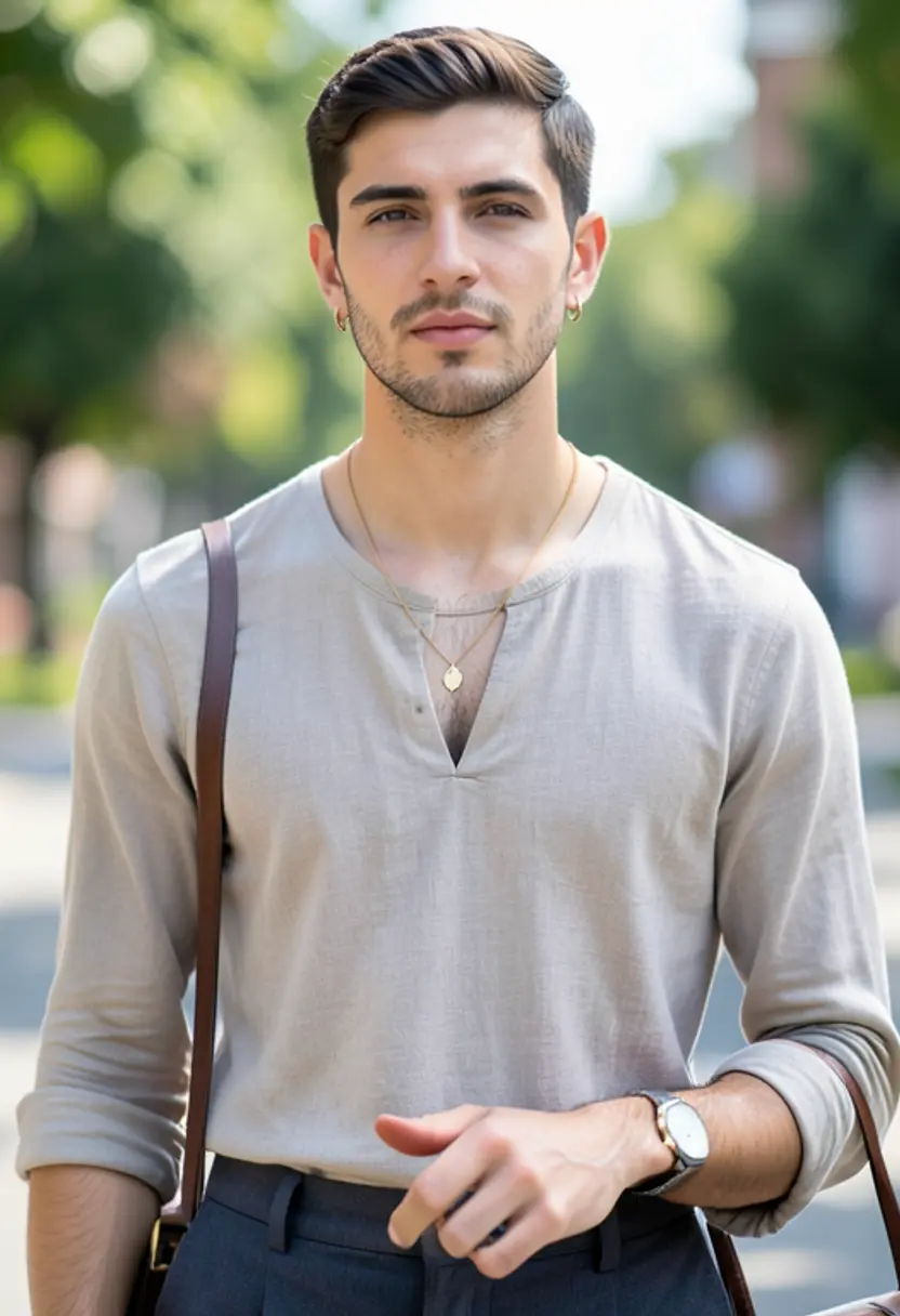 crossdressing boy delicate necklace small earrings handbag