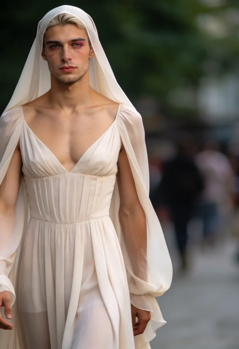 crossdressing boy feminine silhouette no structure