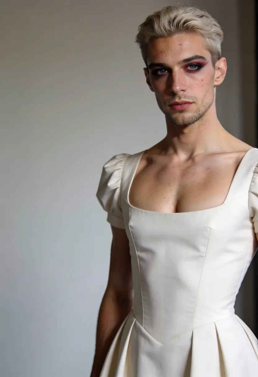 crossdressing boy intentional look