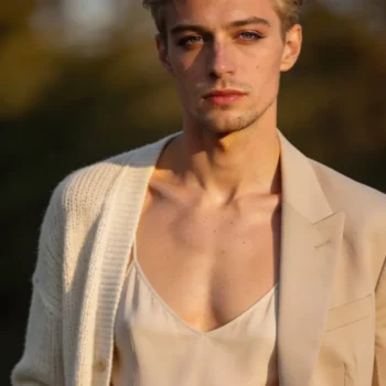 crossdressing-boy-light-cardigan-oversized-blazer-feminine-base-layer