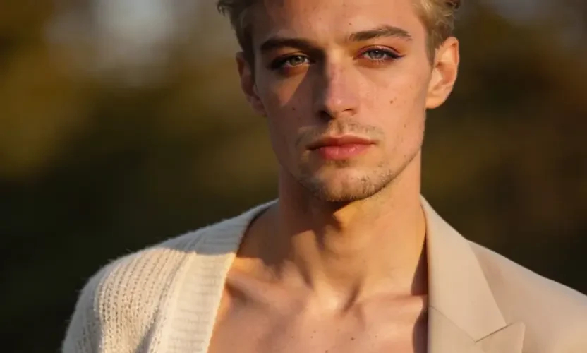 crossdressing-boy-light-cardigan-oversized-blazer-feminine-base-layer