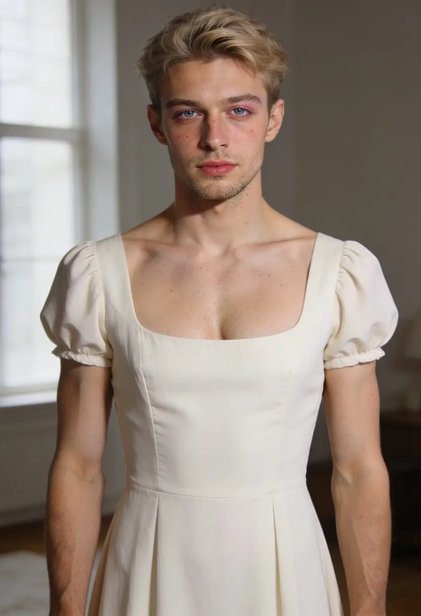 crossdressing boy light makeup cute understated look