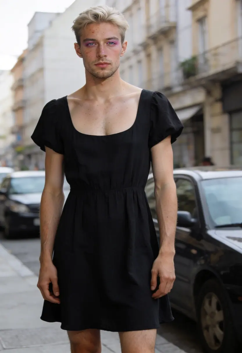 crossdressing boy lighter makeup effortless styling