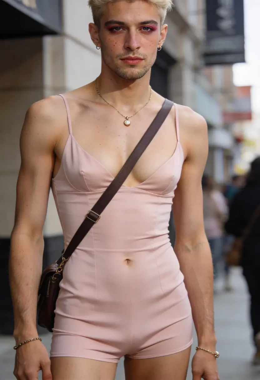 crossdressing boy simple jewelry modern current