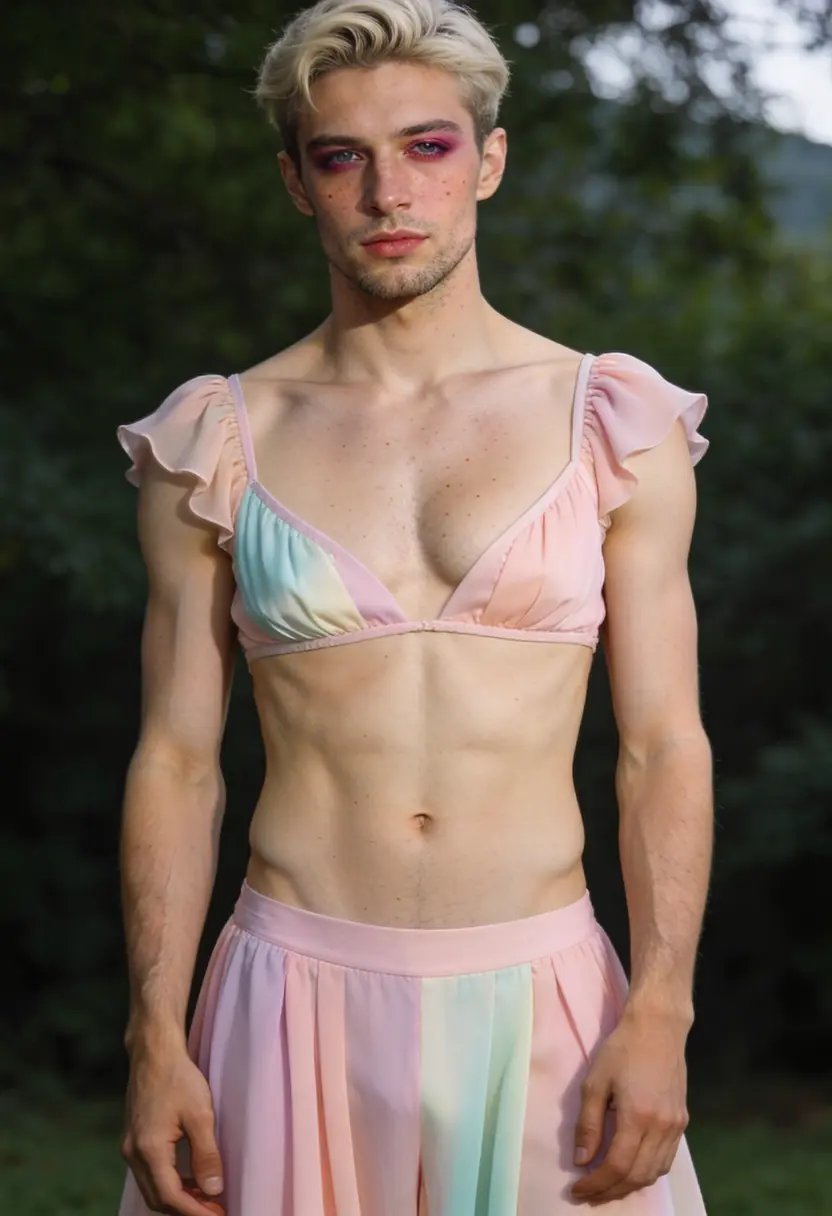 crossdressing boy soft palette harmonious quality color coordination