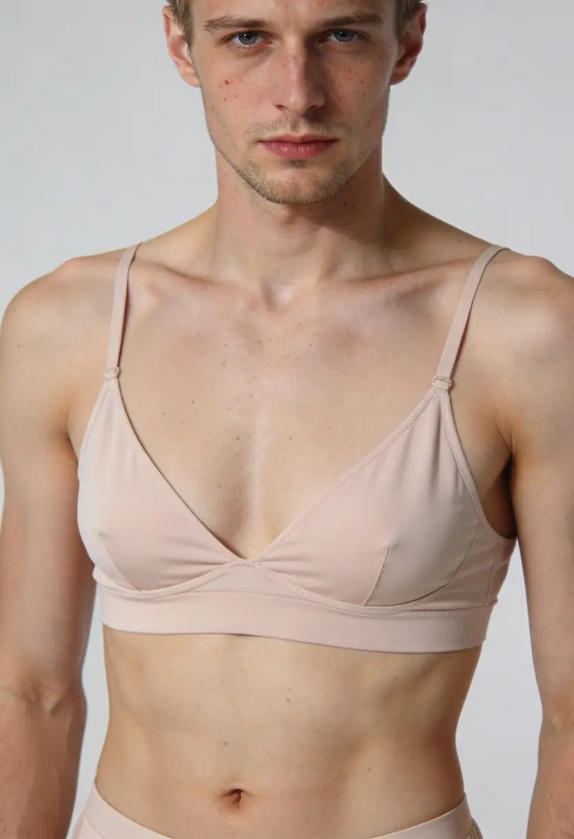 crossdressing boy soft tones relaxed aesthetic